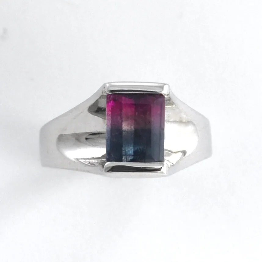 1.34 Carat Classic Contemporary Watermelon Tourmaline Ring - Solitaire by Sharon Teaman — view 1