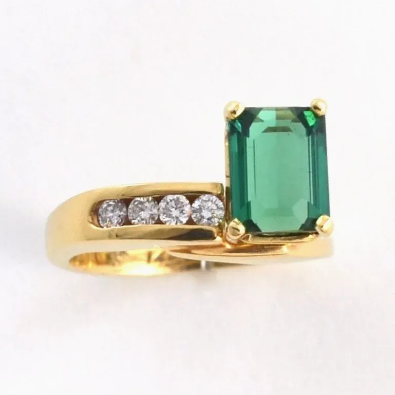 14K Green Tourmaline Ring by Sharon Teaman