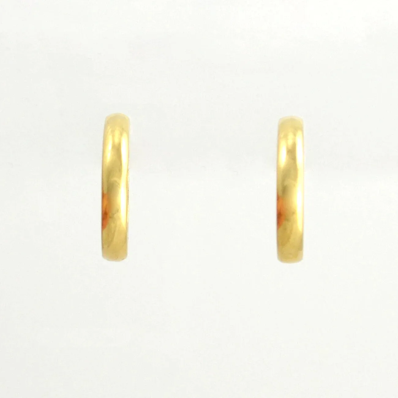 16.0 Millimeter 14kt Yellow Gold Hinged Hoops/Huggies by Sharon Teaman — view 2