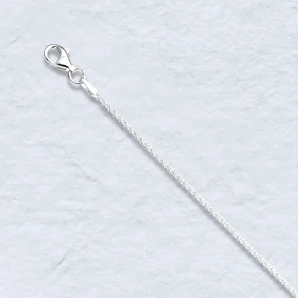 18 inch. Sterling Silver Wheat Chain (1.3mm wide) by Sharon Teaman — view 1