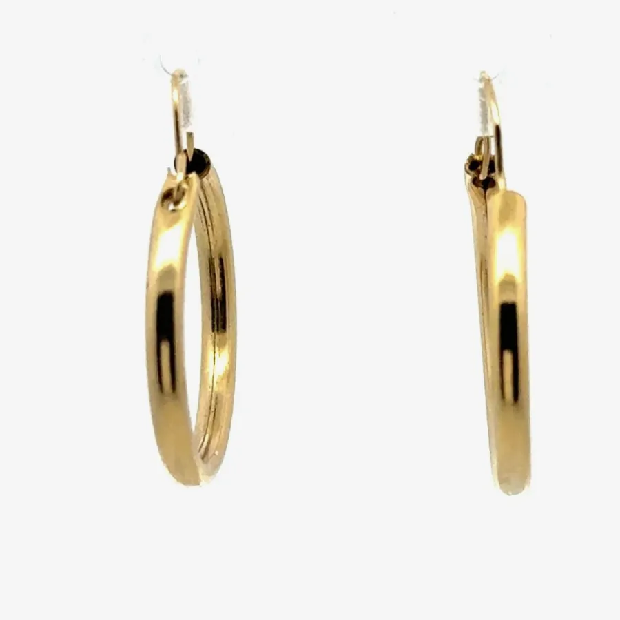 19.6mm 14kt Yellow Gold Hoops by Sharon Teaman