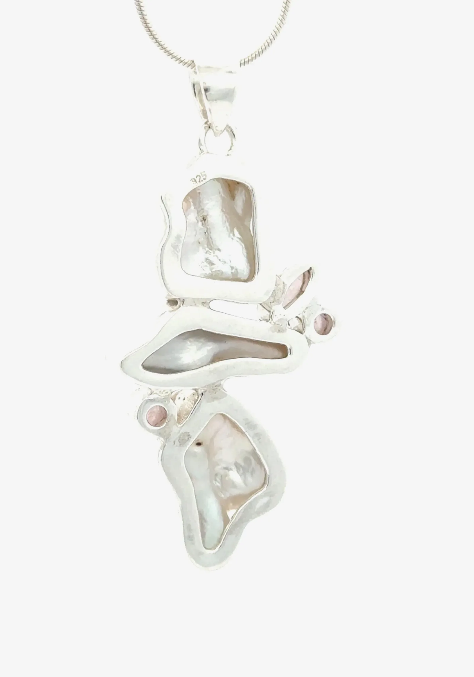 3 Baroque Freshwater Pearl with 3 Rose Quartz Accents by Sharon Teaman — view 2