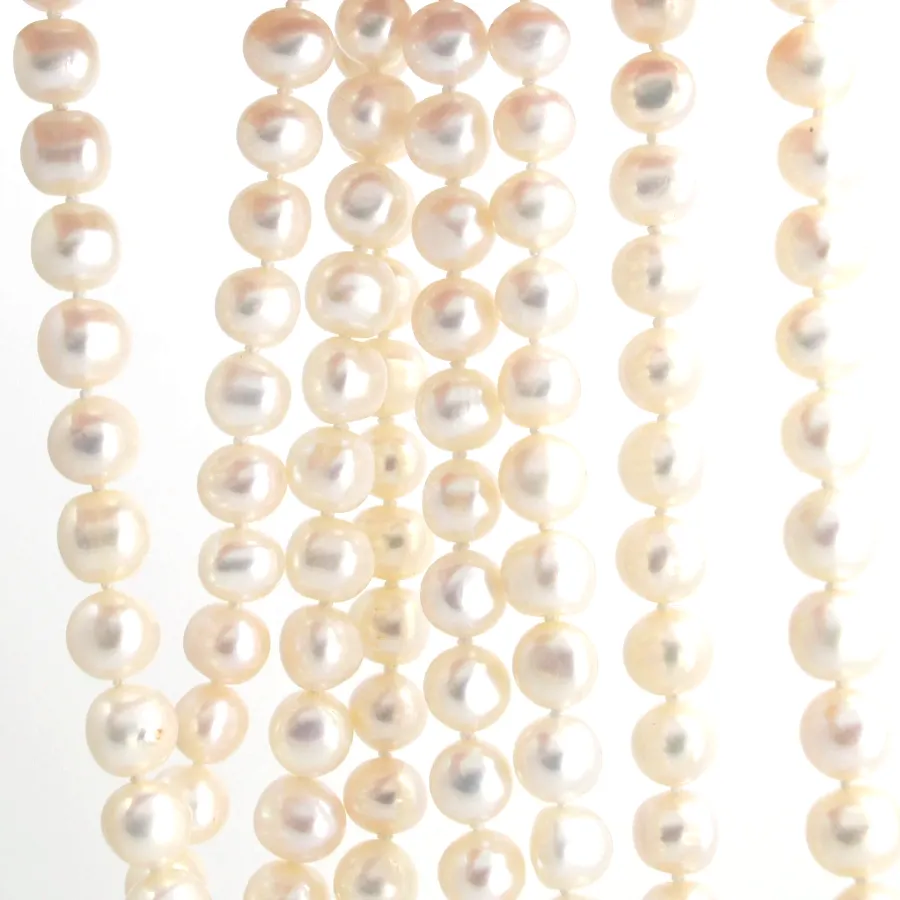 50 inch Freshwater White Pearl Strand by Sharon Teaman