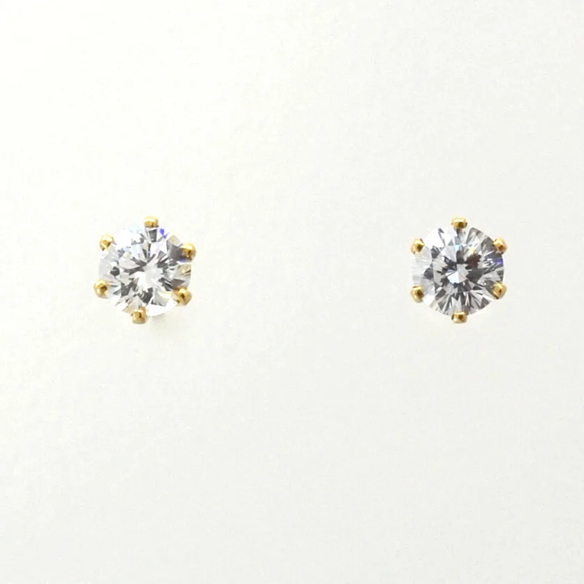 5mm L'Annyte Six Prong Studs by Sharon Teaman — view 1