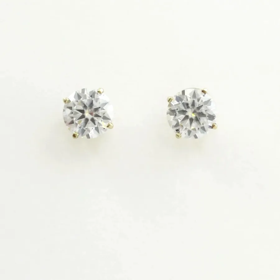 8mm Moissanite Studs (2 carat Diamond size each) by Sharon Teaman