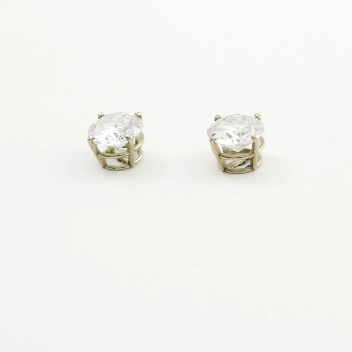 8mm Moissanite Studs (2 carat Diamond size each) by Sharon Teaman — view 2