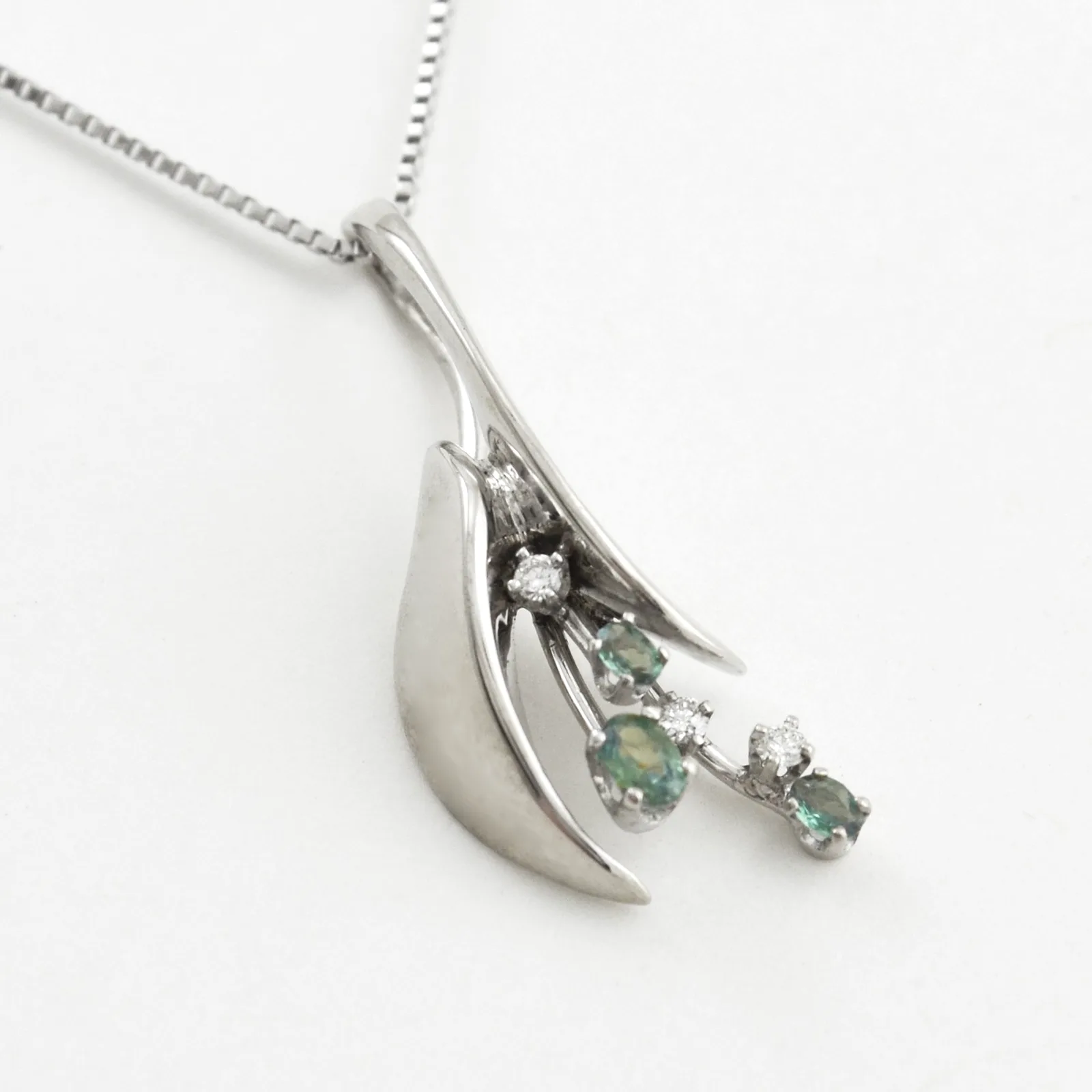 Alexandrite and Diamond Pendant by Sharon Teaman — view 2