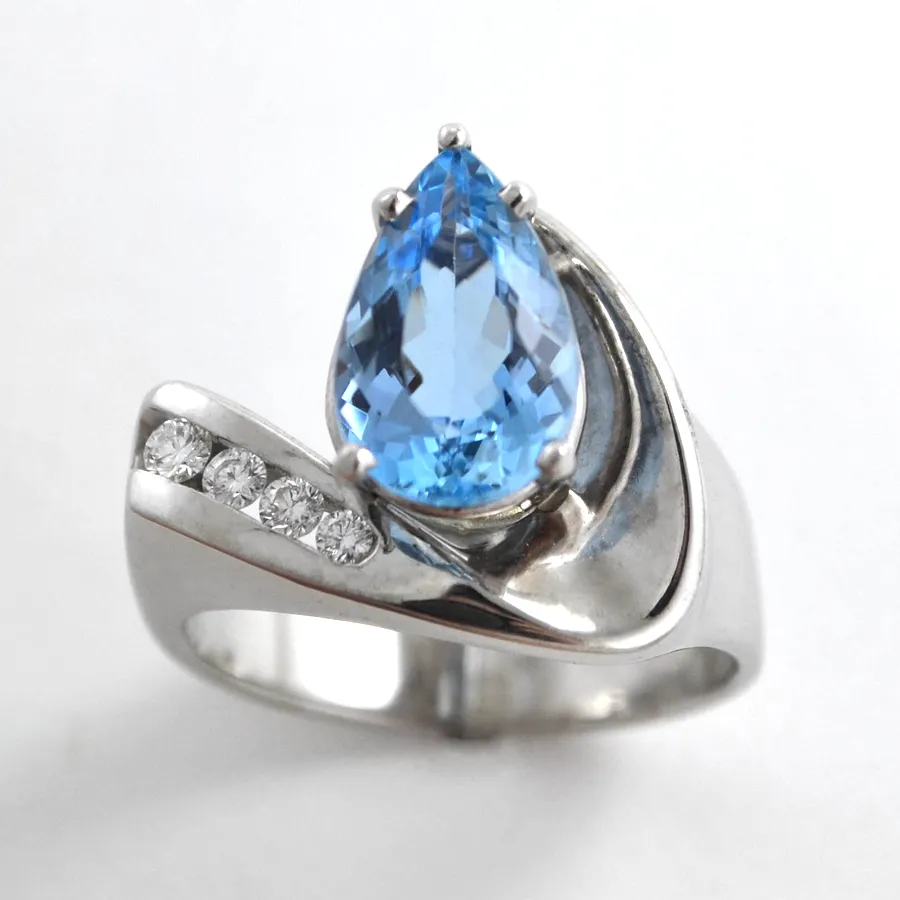 Ally Aquamarine Ring by Sharon Teaman