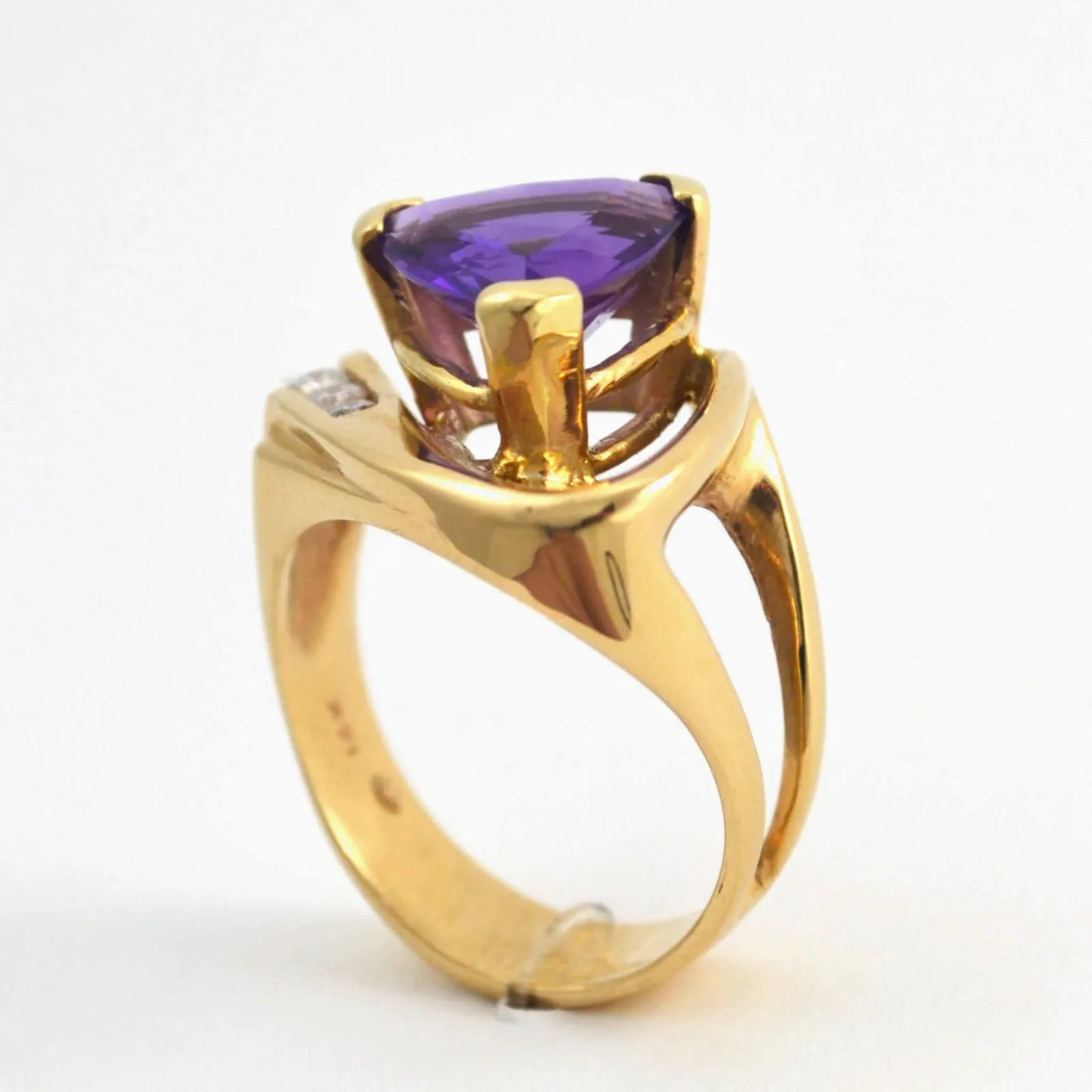 Ally Trillion Amethyst Ring by Sharon Teaman — view 3