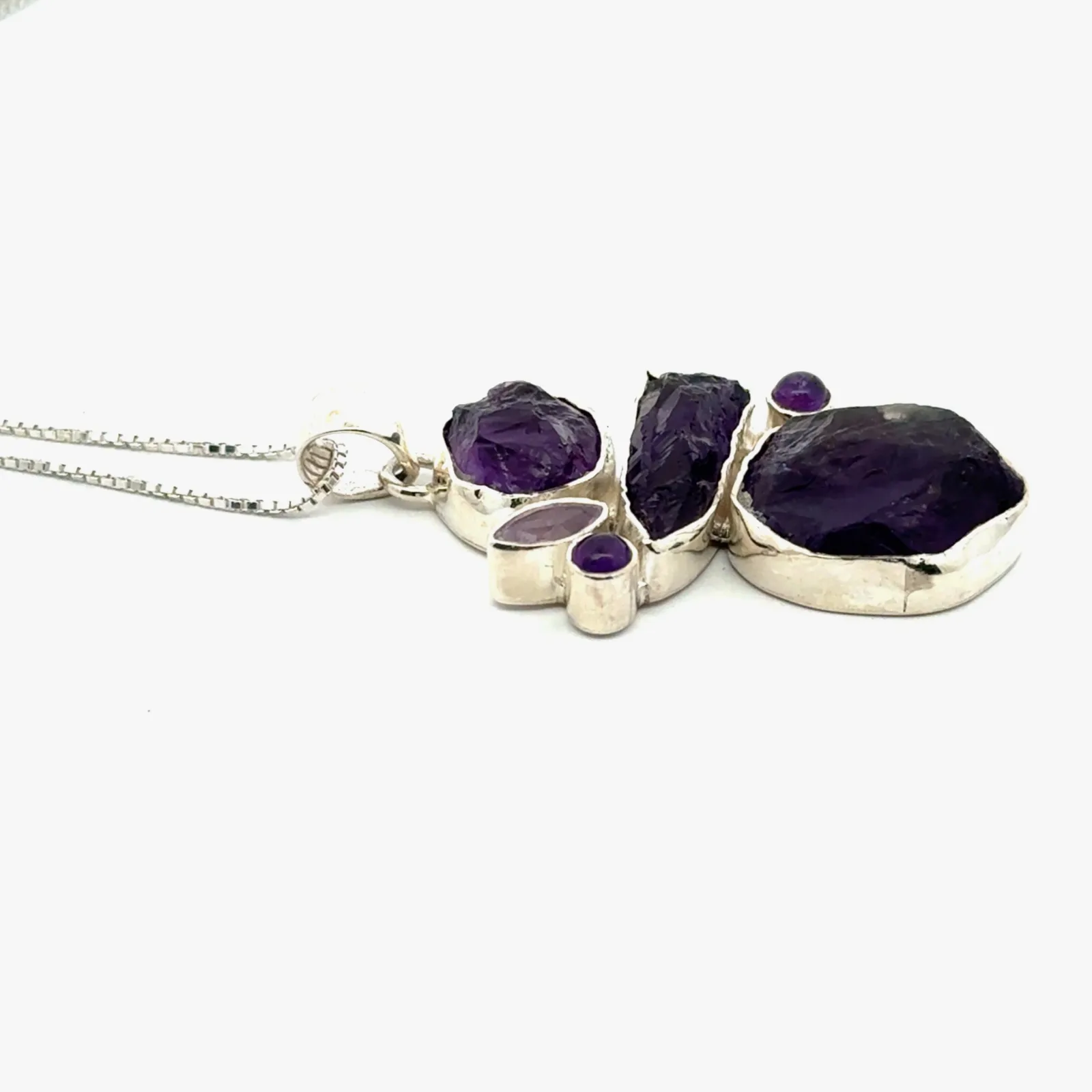 Amethyst Crystals in Sterling Silver by Sharon Teaman — view 4