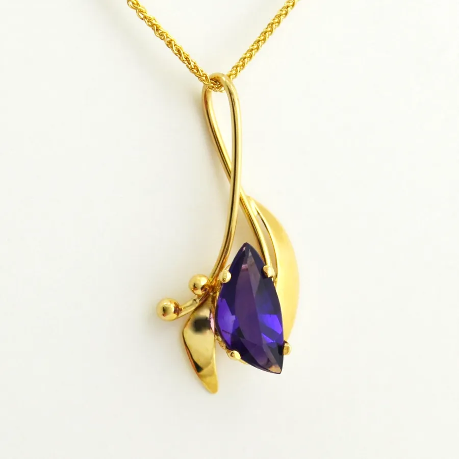 Amethyst Custom Cut Pendant by Sharon Teaman