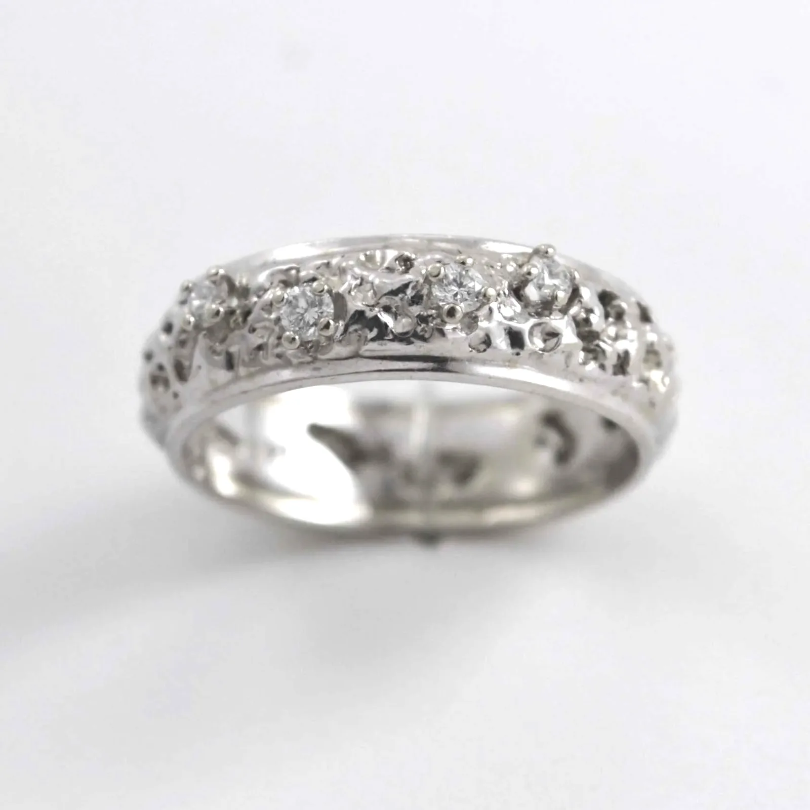 Band 14K W Diamond Band by Sharon Teaman — view 2