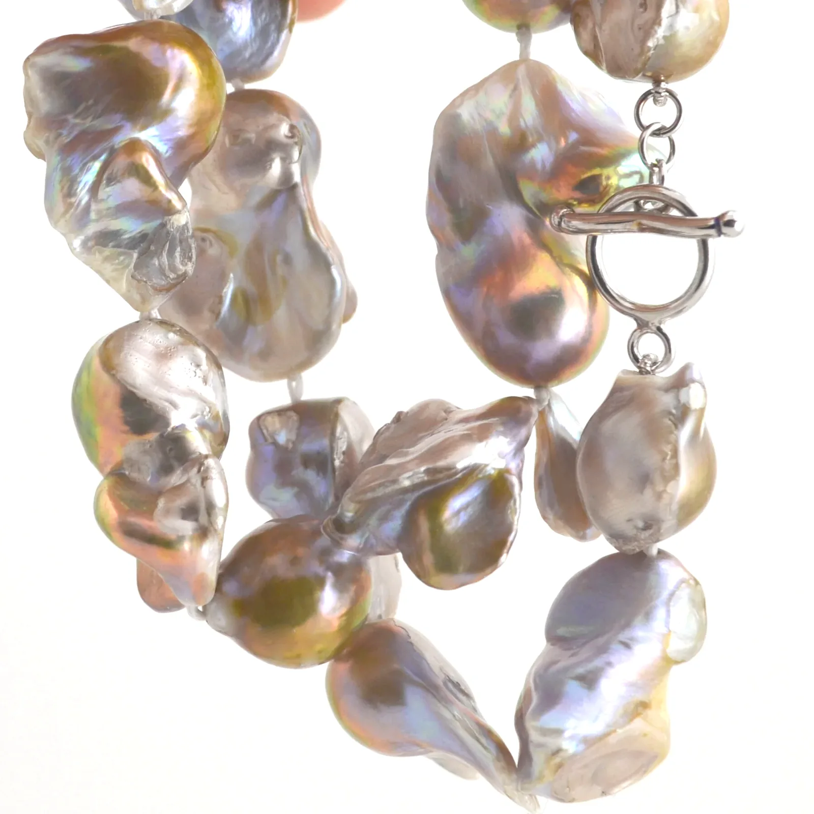 Baroque Natural Color Pearls: Lavnder, Silver, Pink, Peach, Gold by Sharon Teaman — view 1
