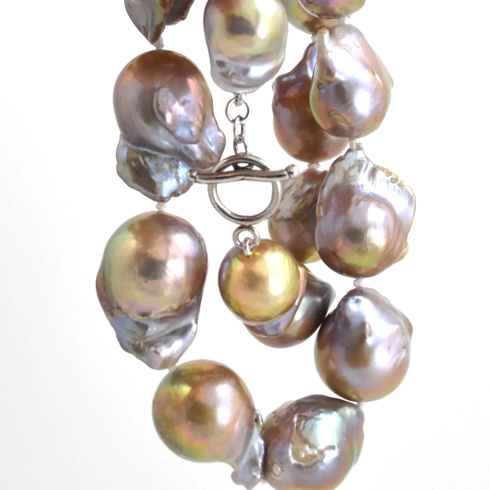 Baroque Nucleated Pearl Strand- Natural Colors by Sharon Teaman — view 1