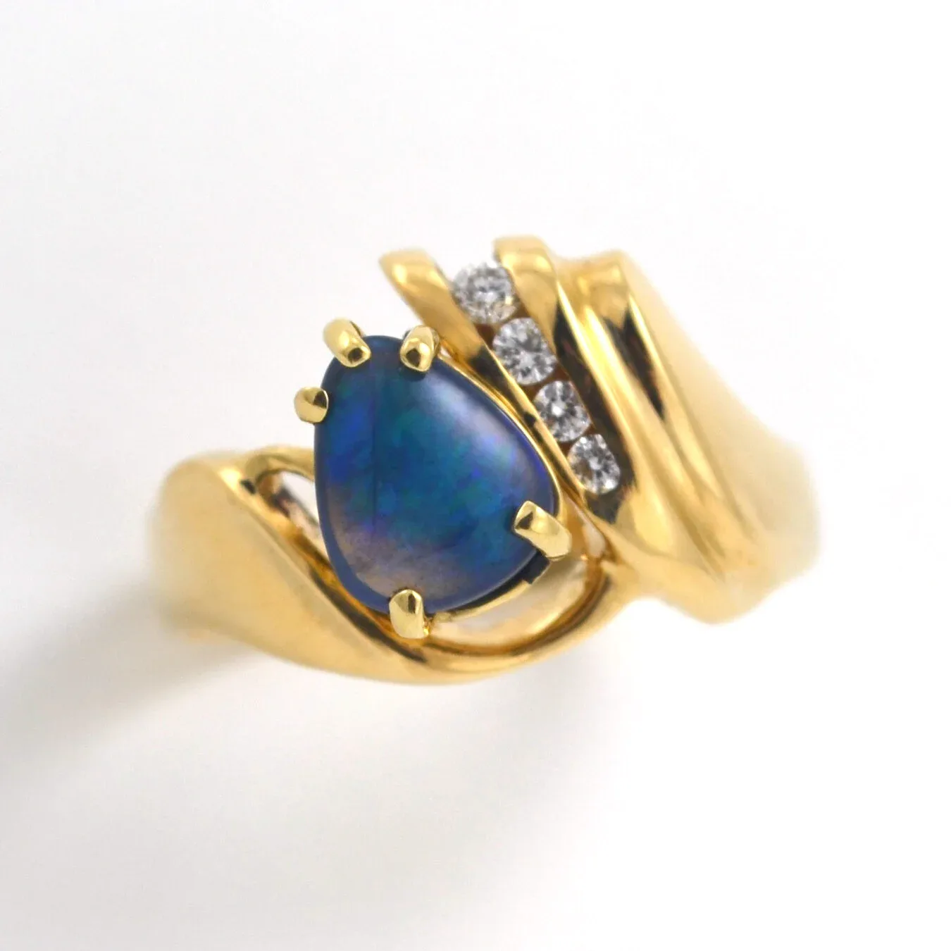 Black Opal Ring by Sharon Teaman — view 2