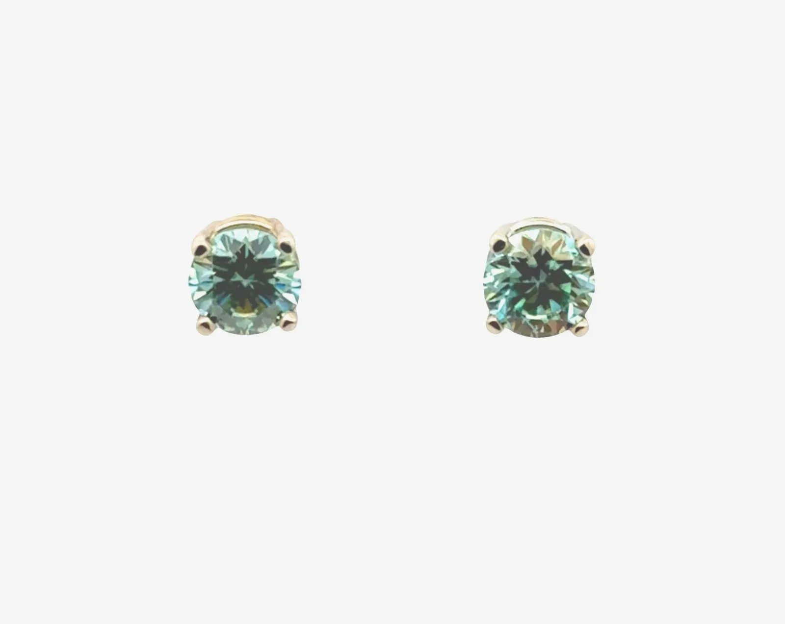 Bright Teal Tourmaline Studs - 5.8mm by Sharon Teaman — view 1