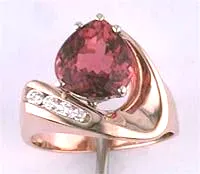 Catherine Cognac Peach Tourmaline Ring by Sharon Teaman