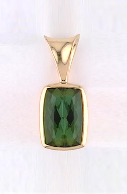 Catriona Green Tourmaline Pendant by Sharon Teaman — view 1
