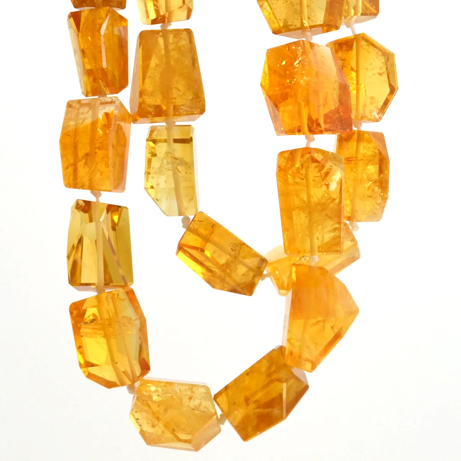Citrine Crystal Bead Necklace by Sharon Teaman — view 2