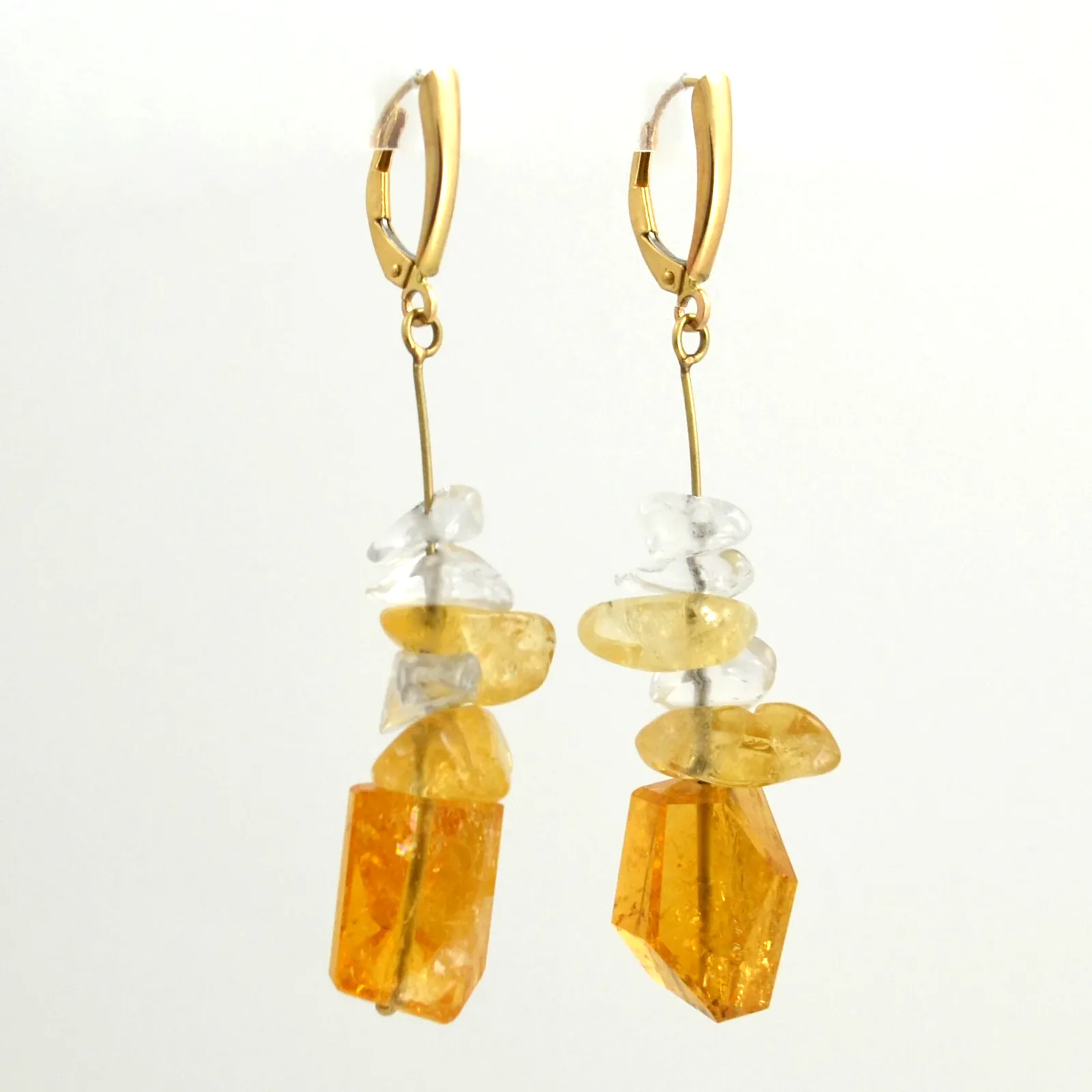 Citrine Crystal Earrings by Sharon Teaman — view 1