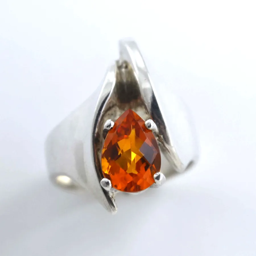 Citrine in Sterling Silver Ring by Sharon Teaman