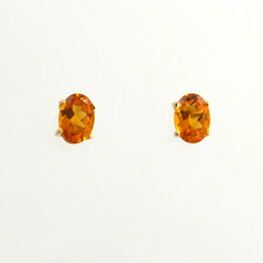 Citrine Oval Stud Earrings by Sharon Teaman