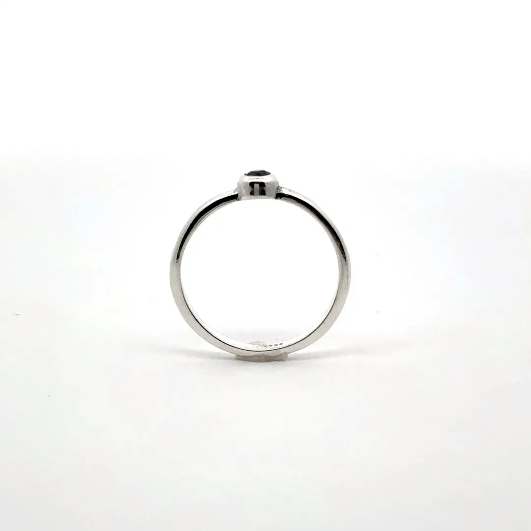 Dainty Green Tourmaline Bezel Ring by Sharon Teaman — view 3