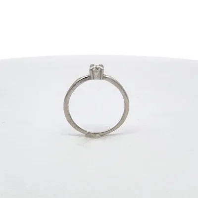 Dainty Moissanite 4-Prong Ring by Sharon Teaman — view 1