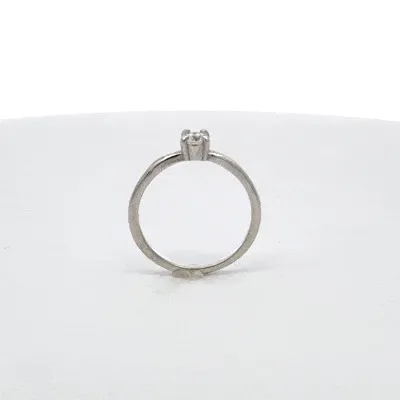 Dainty Moissanite 4-Prong Ring by Sharon Teaman