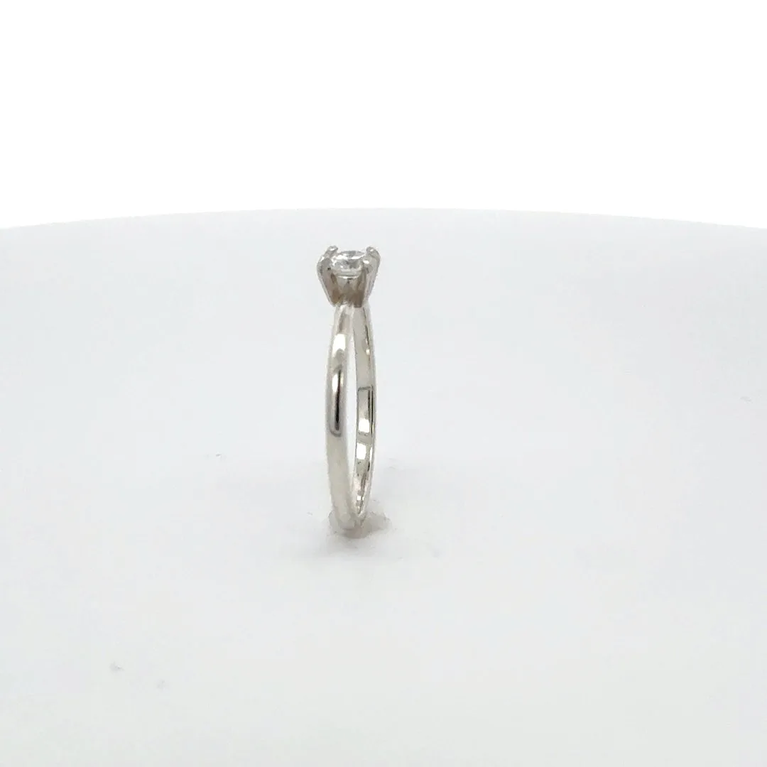 Dainty Moissanite 4-Prong Ring by Sharon Teaman — view 2