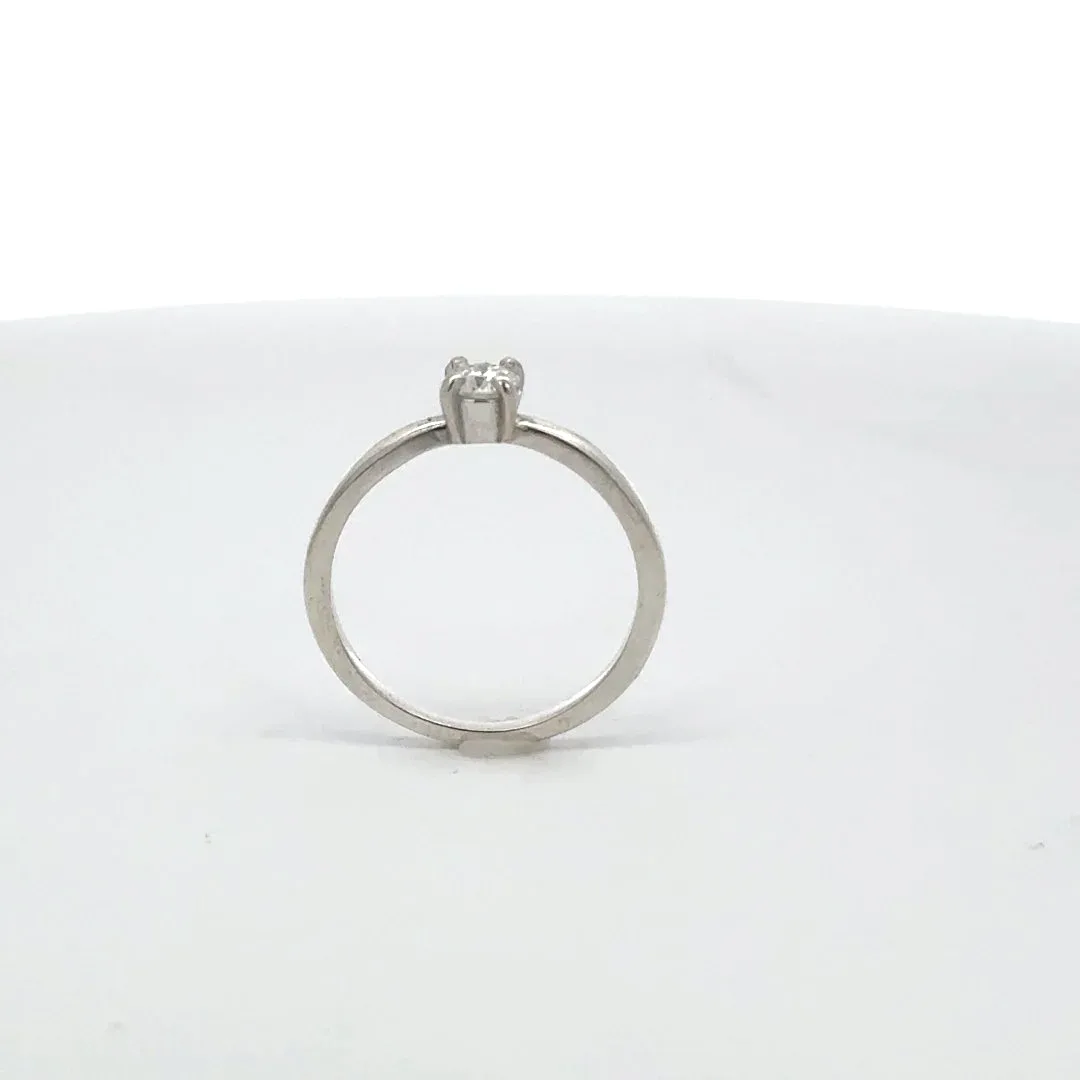 Dainty Moissanite 4-Prong Ring by Sharon Teaman — view 3