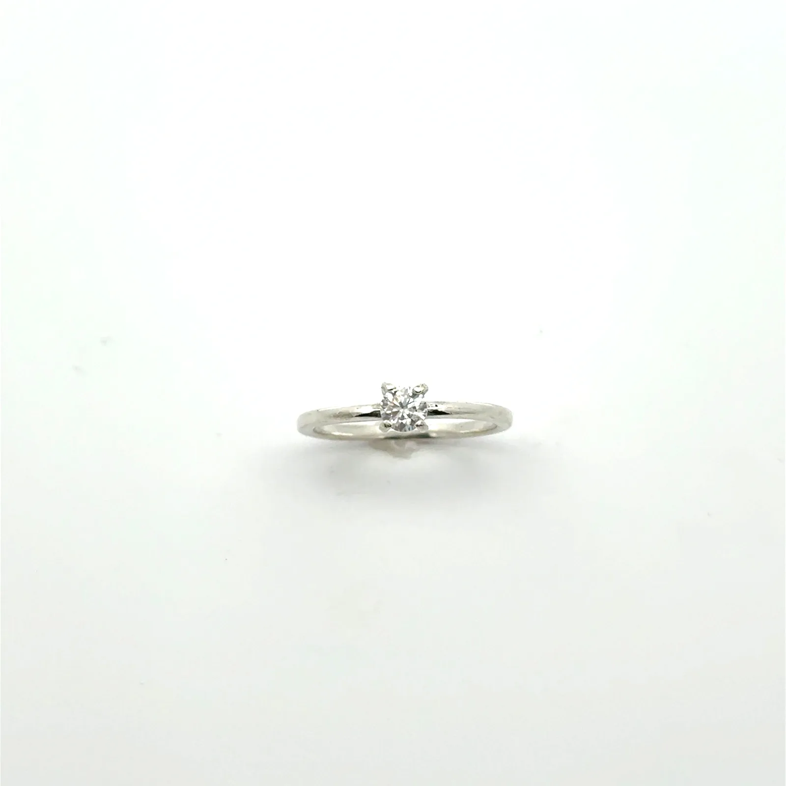 Dainty Moissanite 4-Prong Ring by Sharon Teaman — view 4