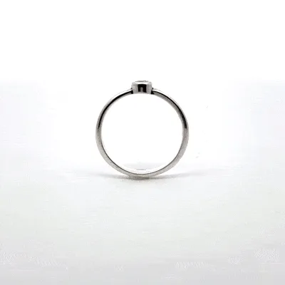 Dainty Moissanite Bezel Ring by Sharon Teaman — view 1