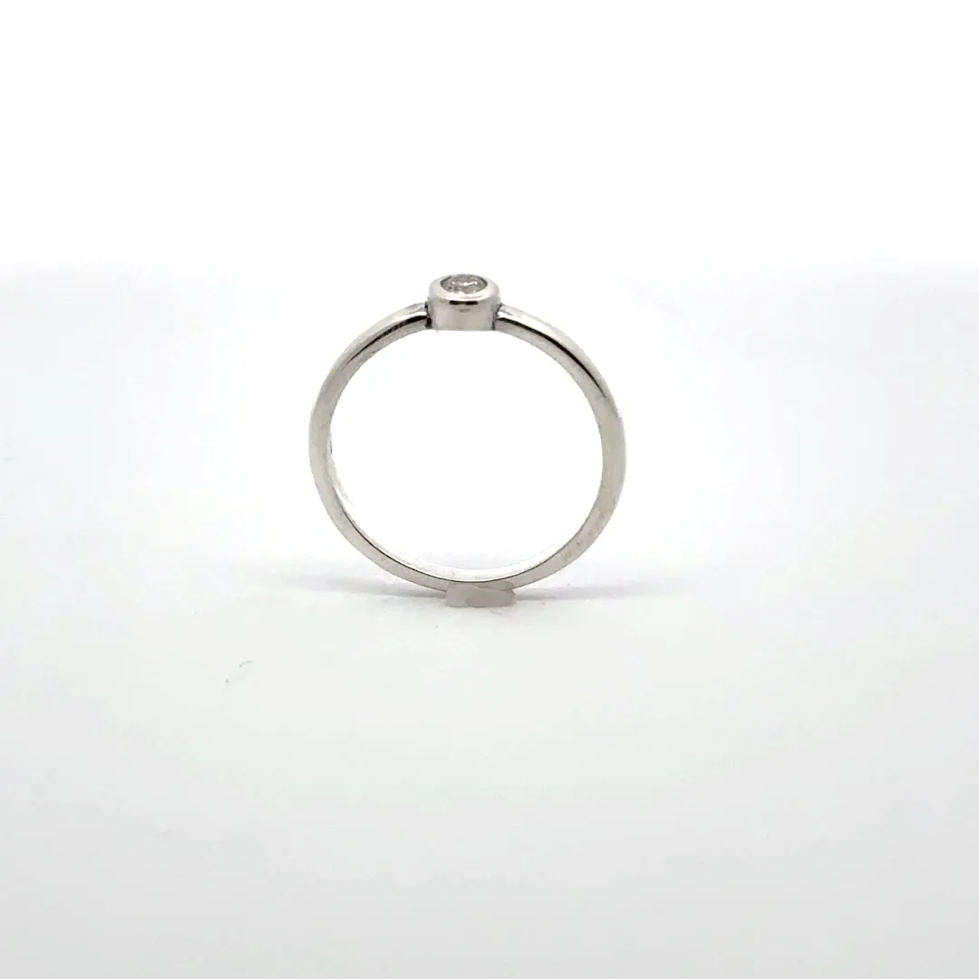 Dainty Moissanite Bezel Ring by Sharon Teaman — view 4
