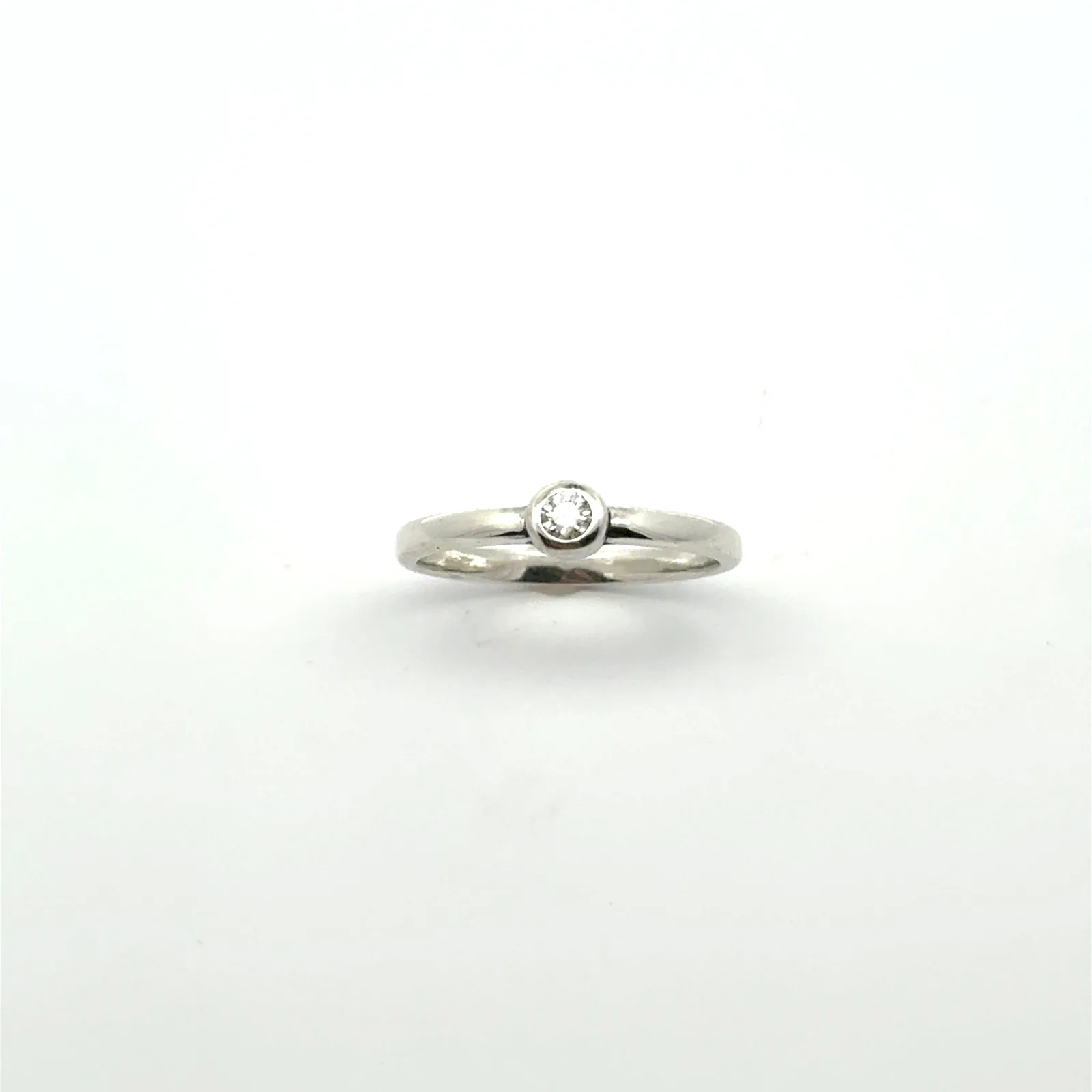 Dainty Moissanite Bezel Ring by Sharon Teaman — view 5