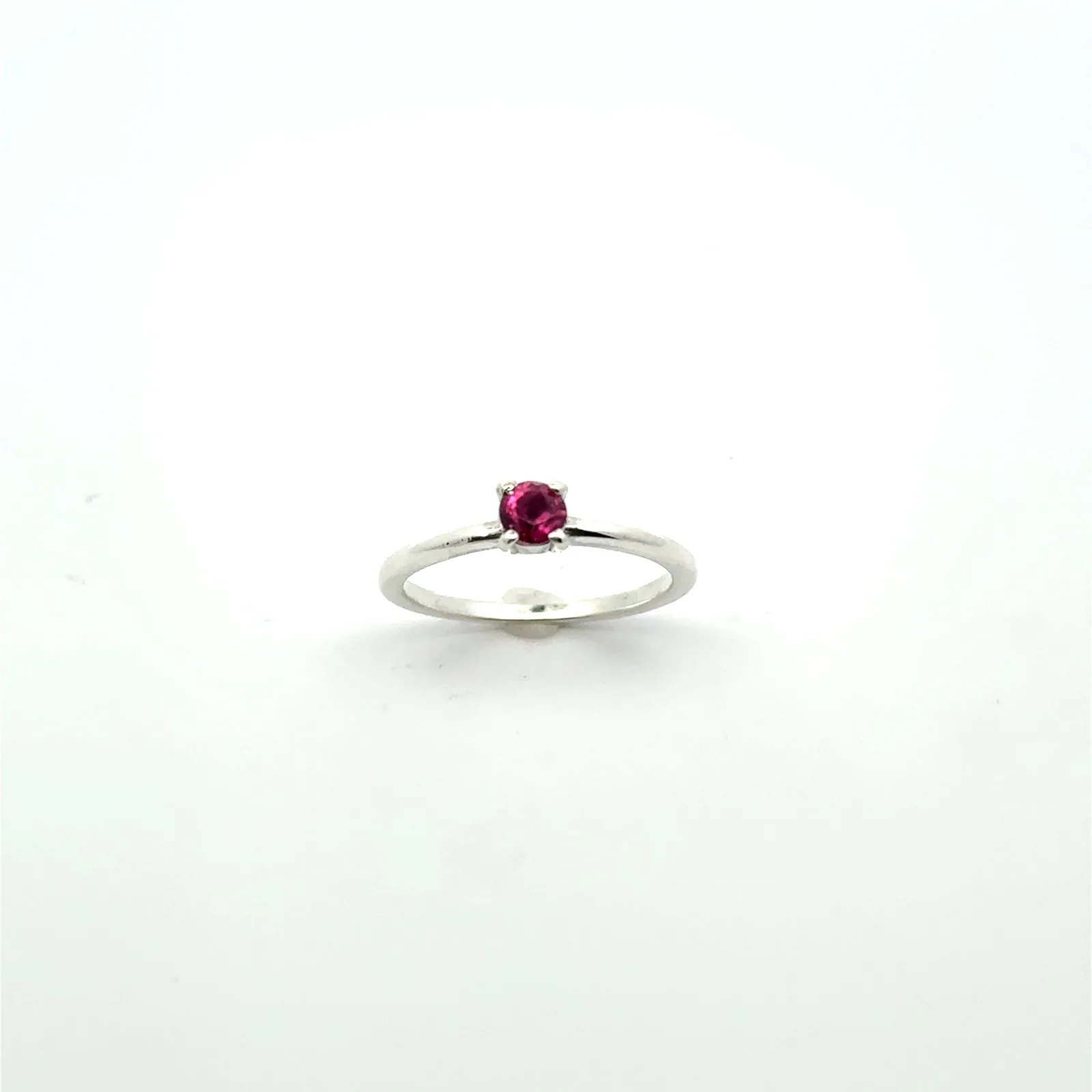 Dainty Pink Tourmaline 4-Prong Ring by Sharon Teaman — view 3