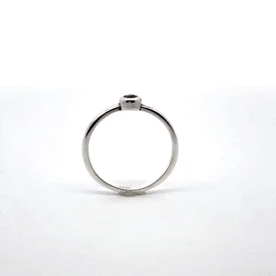Dainty Pink Tourmaline Bezel Ring by Sharon Teaman — view 1