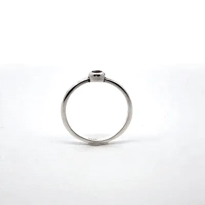 Dainty Pink Tourmaline Bezel Ring by Sharon Teaman