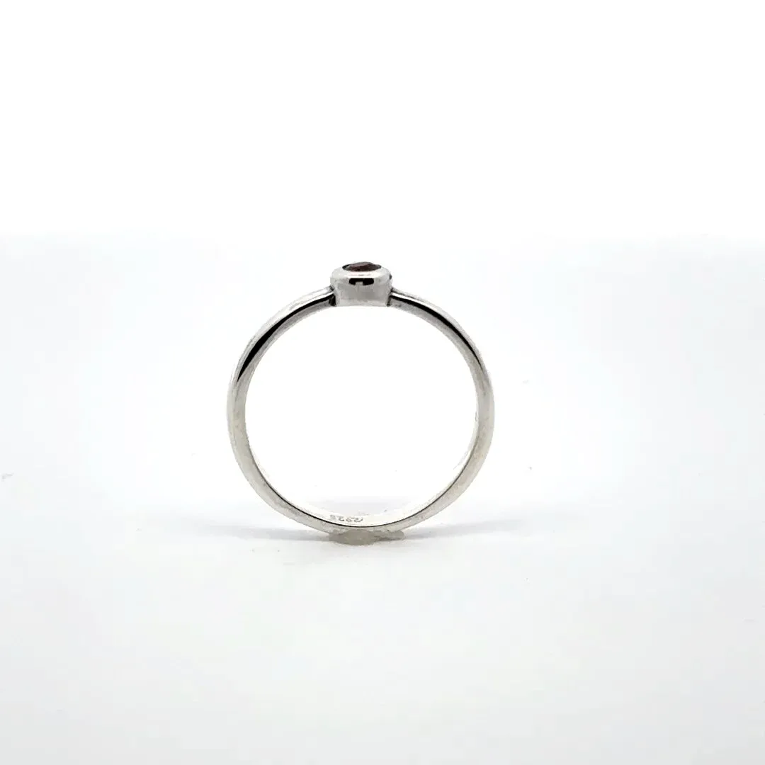 Dainty Pink Tourmaline Bezel Ring by Sharon Teaman — view 3