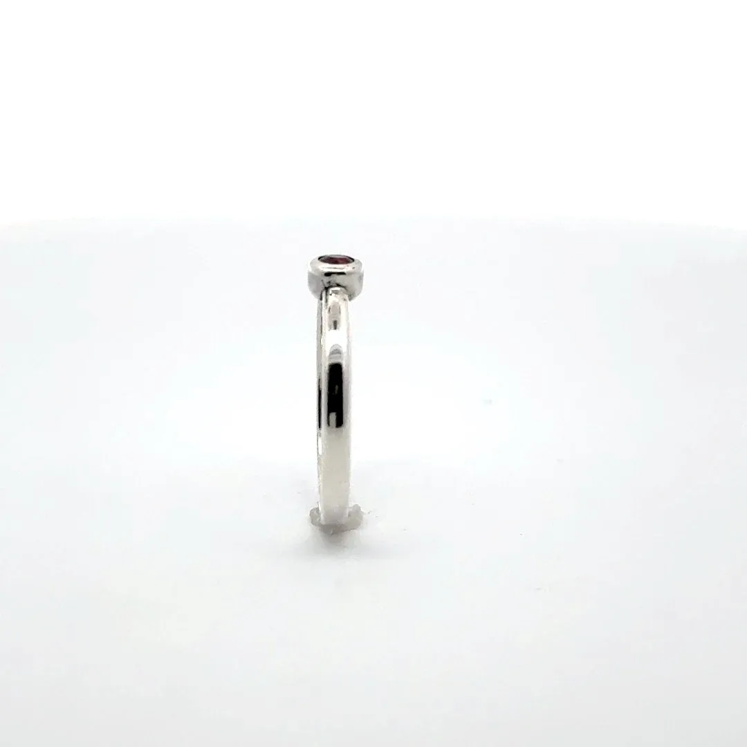 Dainty Pink Tourmaline Bezel Ring by Sharon Teaman — view 4