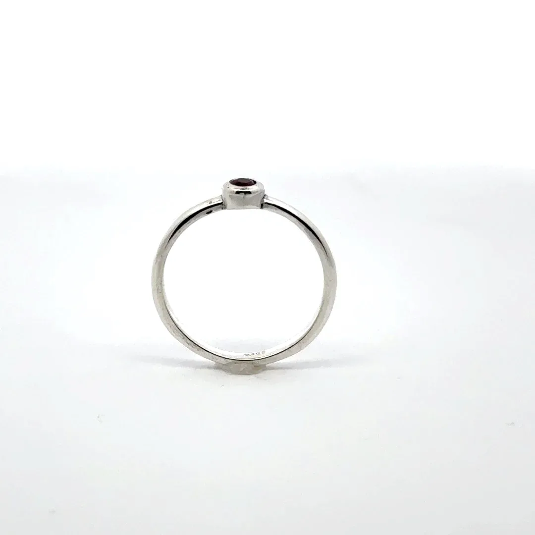 Dainty Pink Tourmaline Bezel Ring by Sharon Teaman — view 5