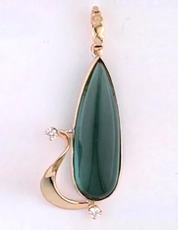 Enhancer Green Tourmaline Fascinator/Pendant by Sharon Teaman — view 2