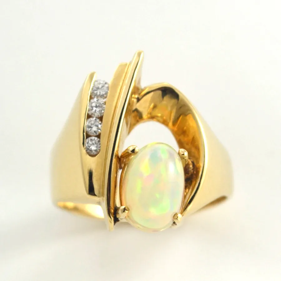 ETH 326 14K Ethiopian Opal Ring by Sharon Teaman