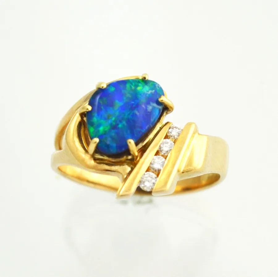Freeform Boulder Opal Ring by Sharon Teaman