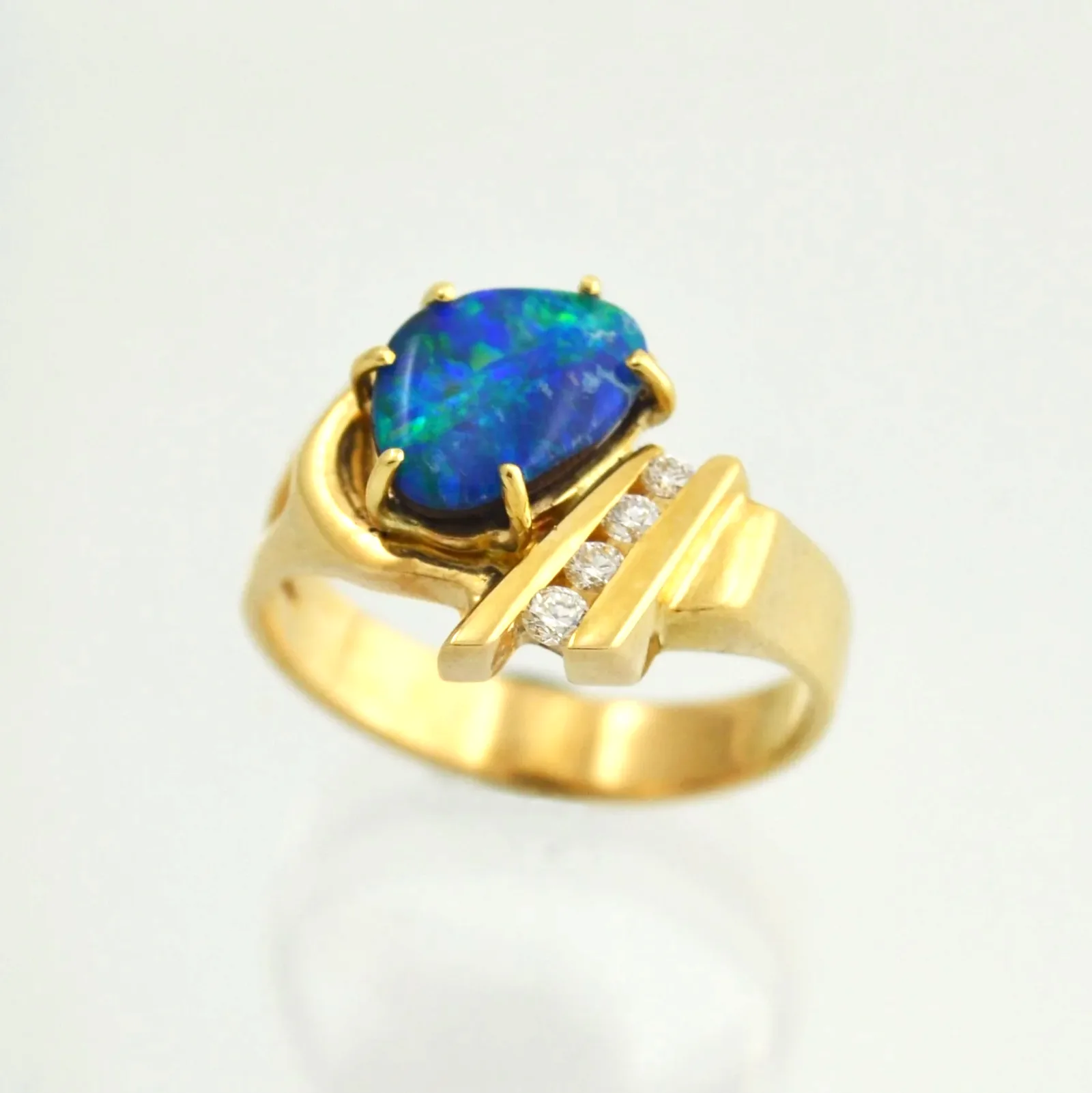 Freeform Boulder Opal Ring by Sharon Teaman — view 2