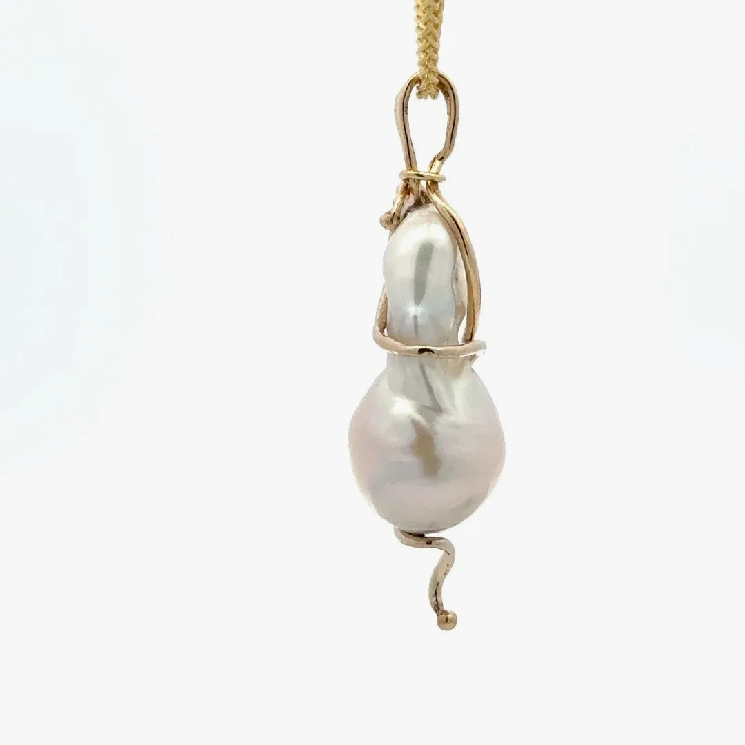 Freeform Fresh Water Baroque Pearl Pendant by Sharon Teaman — view 1