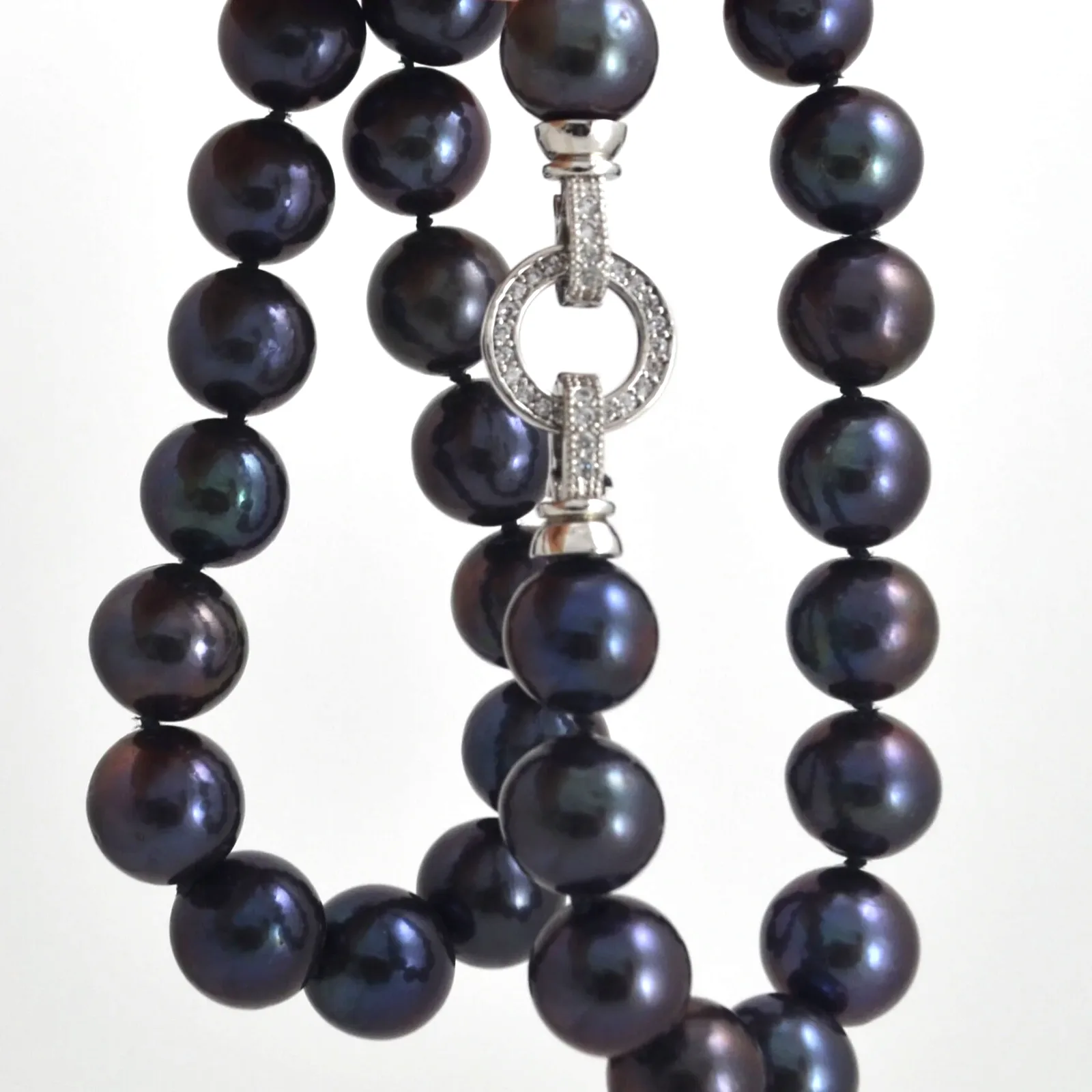Freshwater Black Pearls — 18 inch by Sharon Teaman — view 1