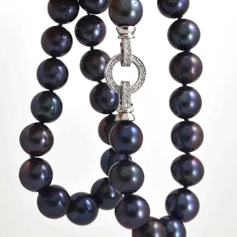 Freshwater Black Pearls — 18 inch by Sharon Teaman