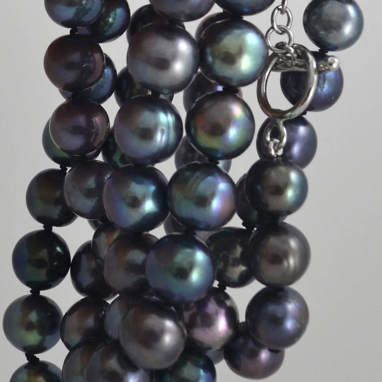 Freshwater Black pearls — 35 inch by Sharon Teaman — view 2