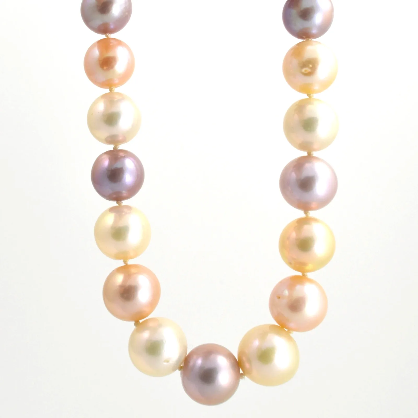 Freshwater Ming Pearls All Natural Colors Varying shades of Lavender, Pink, Peach, Cream by Sharon Teaman — view 2